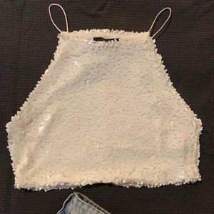 Sequin Halter Neck Cami main image 1